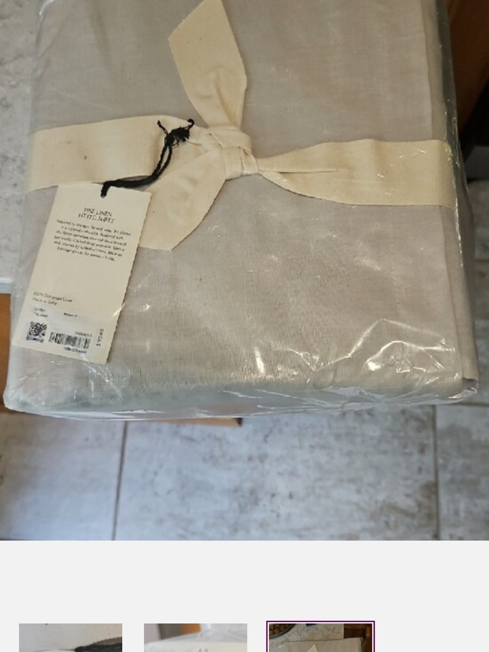 Banana Republic , fine linen fitted , sheet , california king color vaper ,